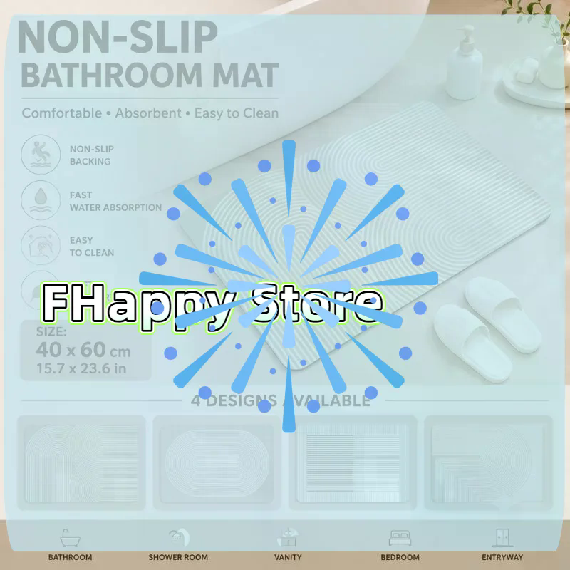 [MA]Beige Striped Diatomite Ba - огляд і ціна Quick Dry Diatomite Bath Mat