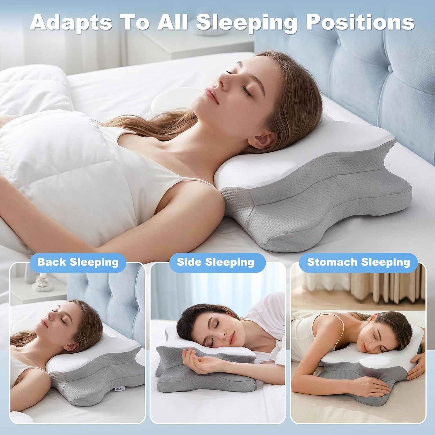 Cervical Neck Pillow for Pain  - огляд і ціна Memory Foam Orthopedic Pillow Neck Pain