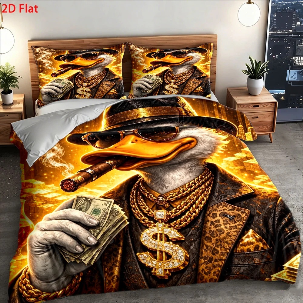 Wealthy Duck Theme Duvet Cover - огляд і ціна Duvet Cover Sets With Zipper