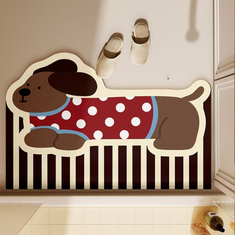 Cute Dachshund Dog Bath Mat Ab - огляд і ціна Quick Dry Diatomite Bath Mat
