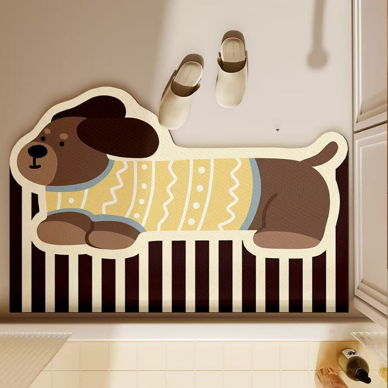 Cute Dachshund Dog Bath Mat Ab - огляд і ціна Quick Dry Diatomite Bath Mat
