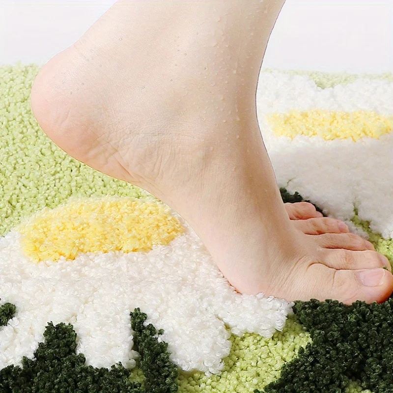 VIKAMA Non-Slip Floral Bath Ma - огляд і ціна Quick Dry Diatomite Bath Mat
