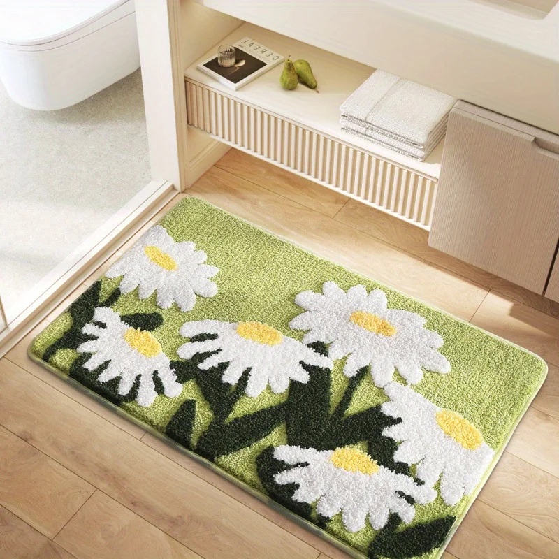 VIKAMA Non-Slip Floral Bath Ma - огляд і ціна Quick Dry Diatomite Bath Mat